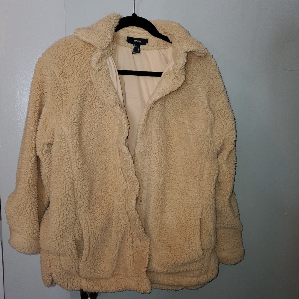 Tan Teddy Jacket Size L